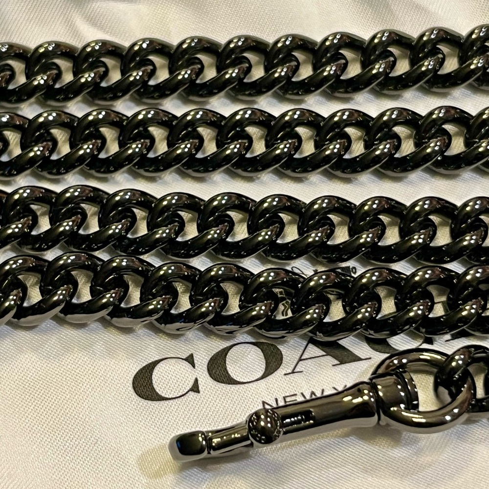 Coach Black Chain Strap - Picture 4 of 5
